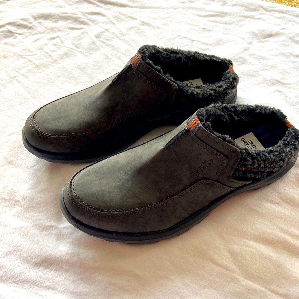 Earth origins, men’s grey 9 1/2 slip on shoes